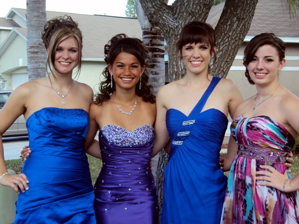 high school prom girls