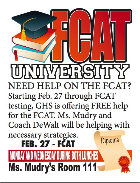 FCAT University is open | Gulf High School