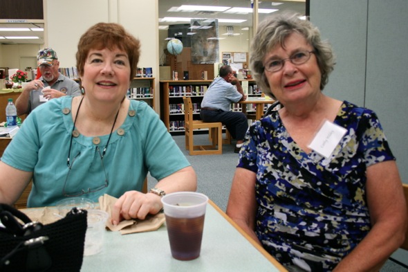 Two retired English teachers visit GHS