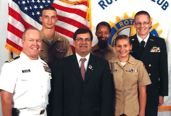 Gulf NJROTC cadets assist in Rotary Club ceremony
