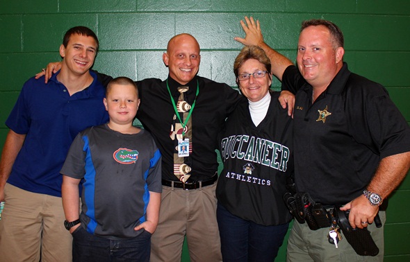 At the girls basketball game