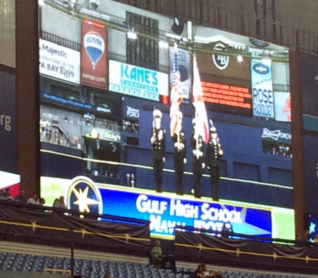 Gulf NJROTC at the Rays game