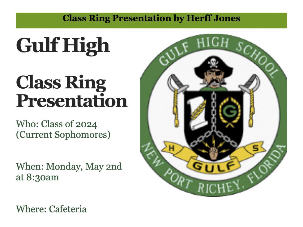 Class of 2024 Class Rings Gulf High School