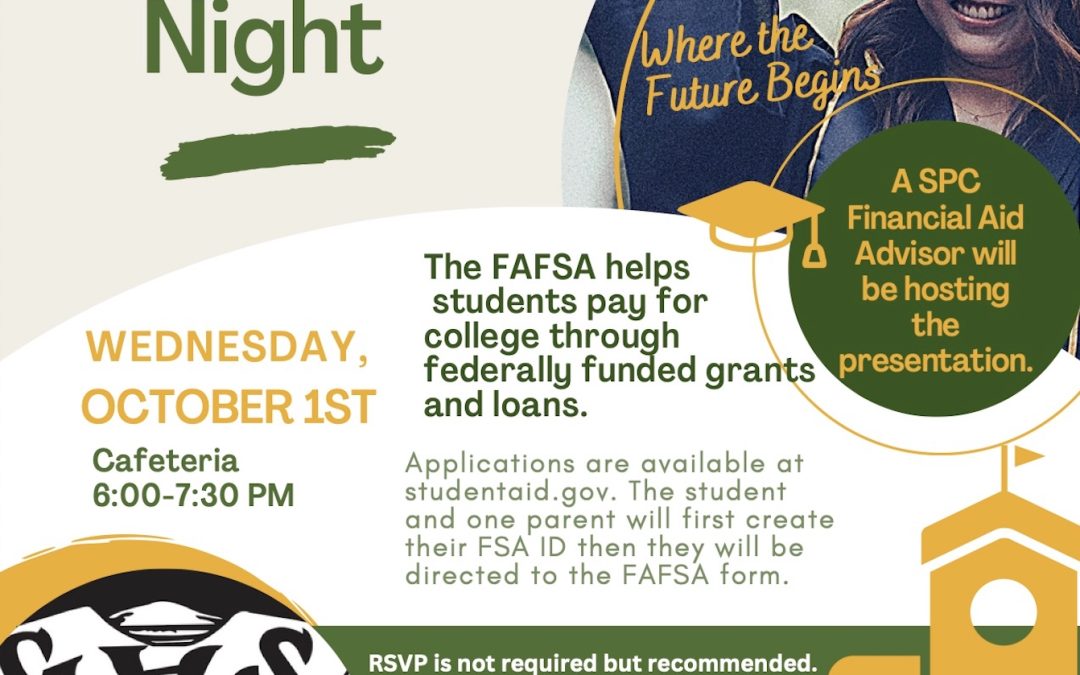 Financial Aid Night – Oct. 1st